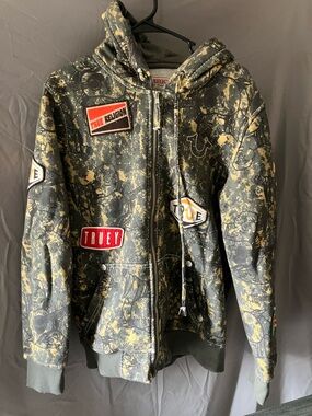 True Religion Camouflage Hoodie and Patch Accents